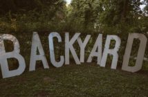Backyard art festival banner
